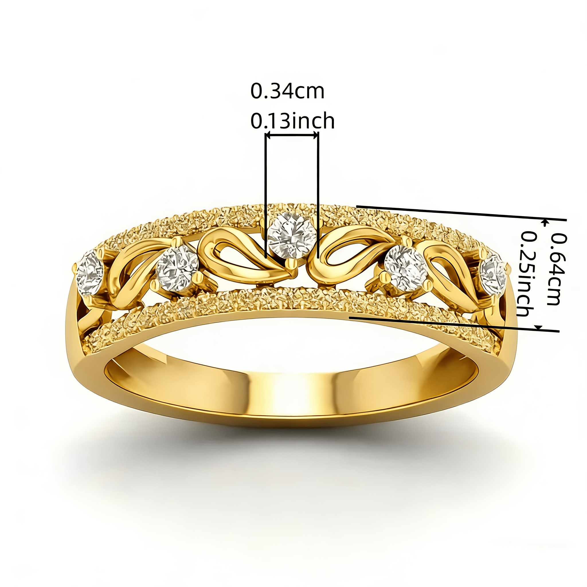 Twisted Vine Eternity Ring with Synthetic Zircon